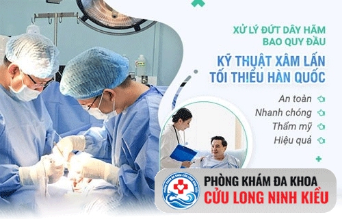 Nối dây hãm bao quy đầu bằng kỹ thuật xâm lấn tối thiểu