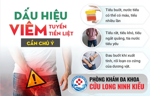 Triệu chứng của viêm tuyến tiền liệt