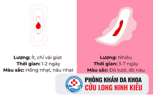 Phân biệt máu báo có thai và máu kinh nguyệt