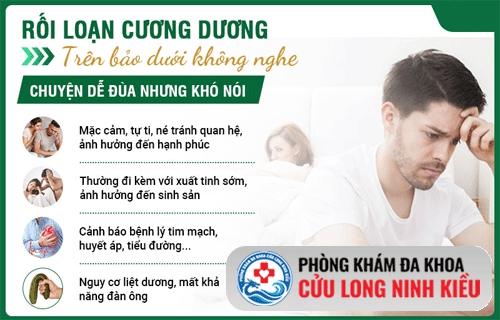 Triệu chứng và tác hại của bệnh rối loạn cương dương